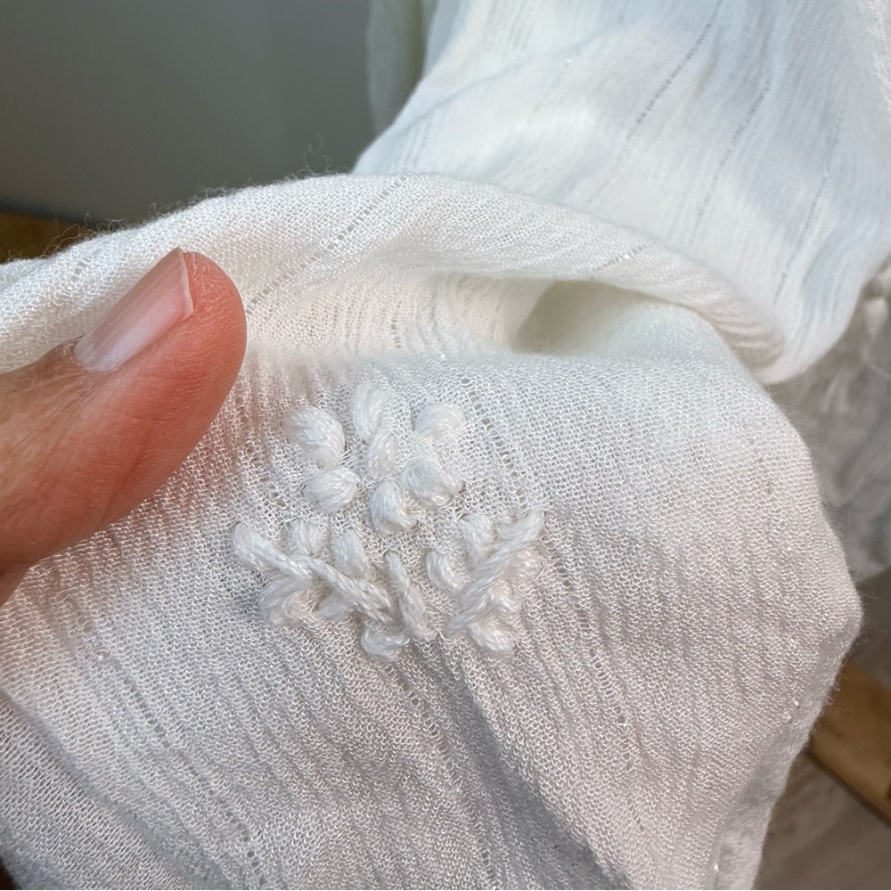 Rachel Zoe Ivory Embroidered Boho Tunic Top | Like New | Bohemian - Picture 9 of 17
